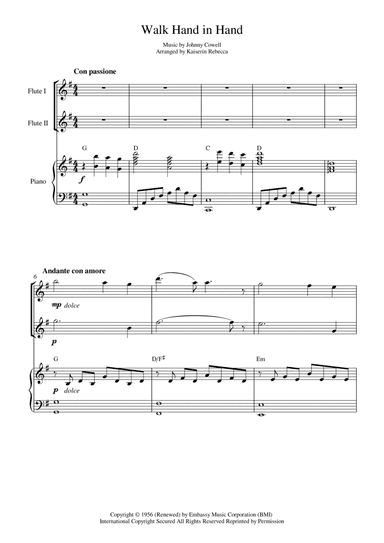 Walk Hand In Hand (arr. Kaiserin Rebecca)