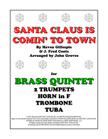 Santa Claus Is Comin' To Town (arr. John Groves)