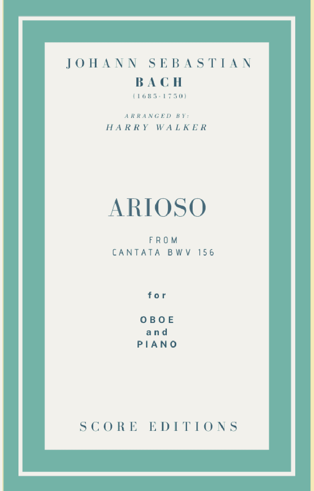Bach - Arioso from Cantata BWV 156 for Oboe and Piano (arr. Harry Walker)