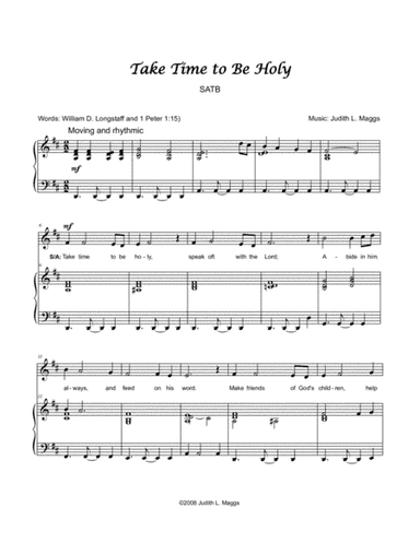 Take Time to Be Holy (arr. Maggs)