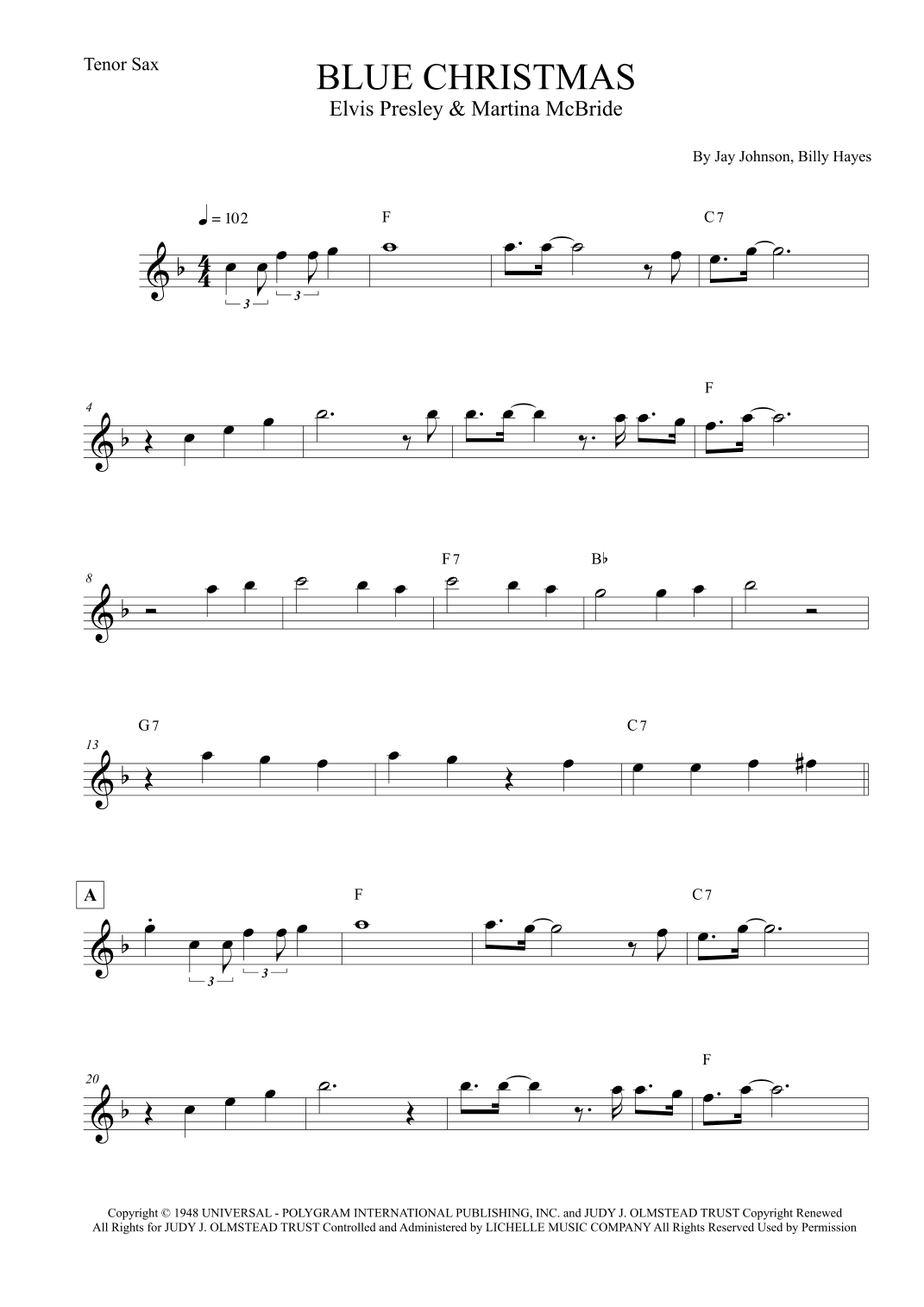 Blue Christmas (arr. Leo Silva)