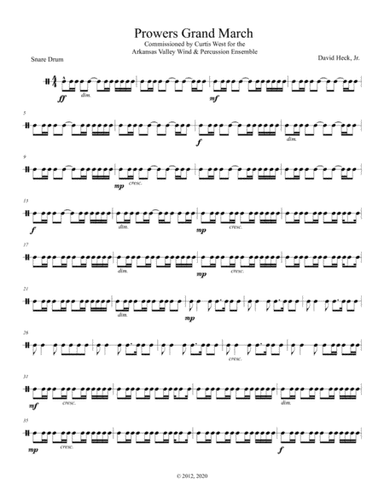 Prowers Grand March - Snare Drum
