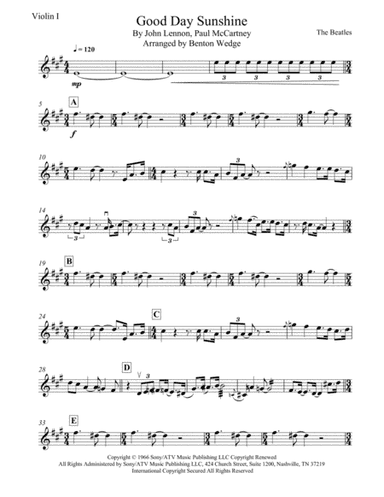 Good Day Sunshine (arr. Benton Wedge)