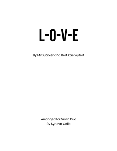 L-o-v-e (arr. Syneva Colle)