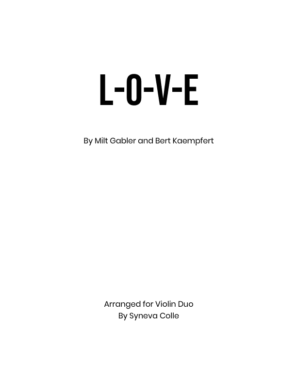 L-o-v-e (arr. Syneva Colle)