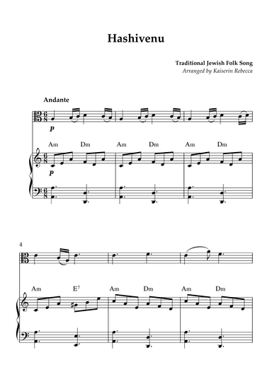 Hashivenu (arr. Kaiserin Rebecca)