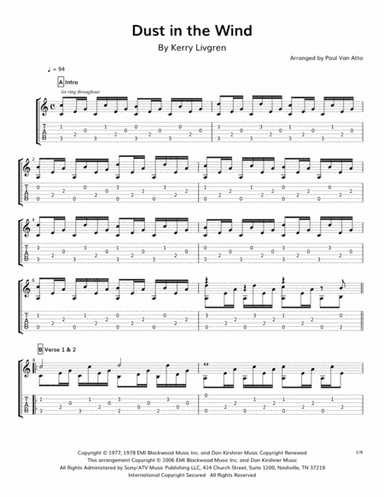Dust In The Wind (arr. Paul Van Atta)