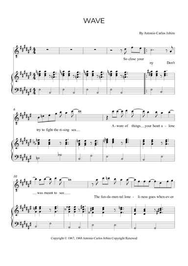 Wave (arr. Alex Nunes Rodriguez)