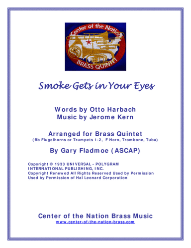 Smoke Gets In Your Eyes (arr. Gary Fladmoe (ASCAP))