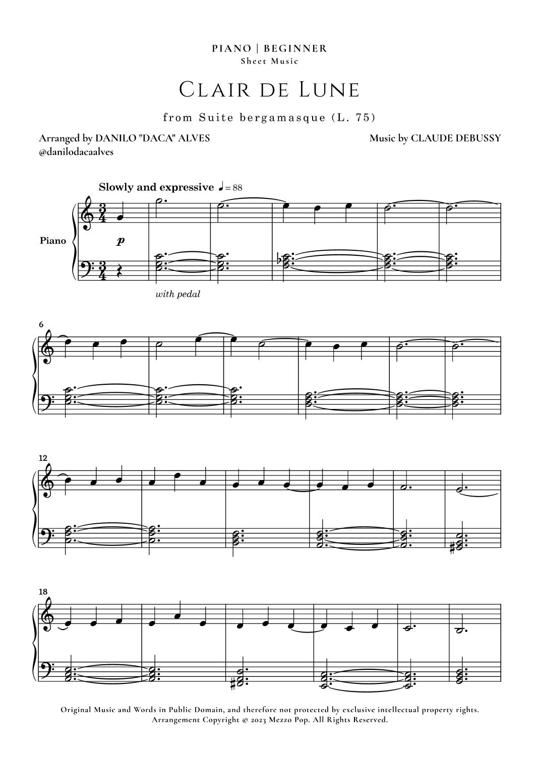 Clair de Lune (arr. Danilo "Daca" Alves)