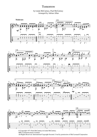 Tomorrow (arr. Adrian Allan)