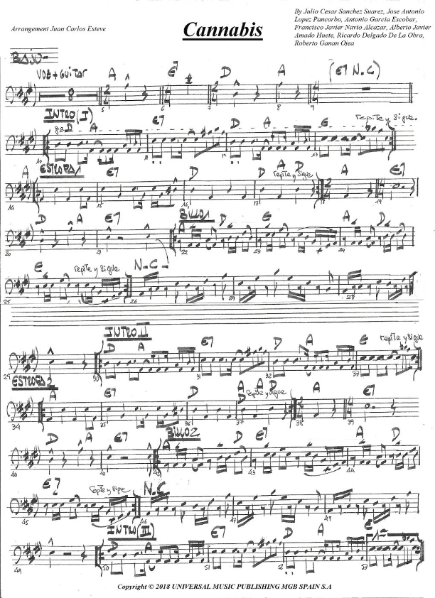 Cannabis (arr. juan carlos esteve / Gran Coda)