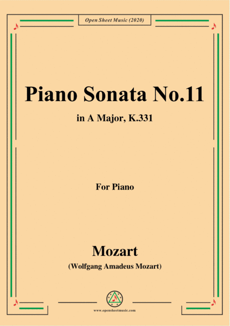 Mozart-Piano Sonata No.11 in A Major,K.331 (arr. MSM)