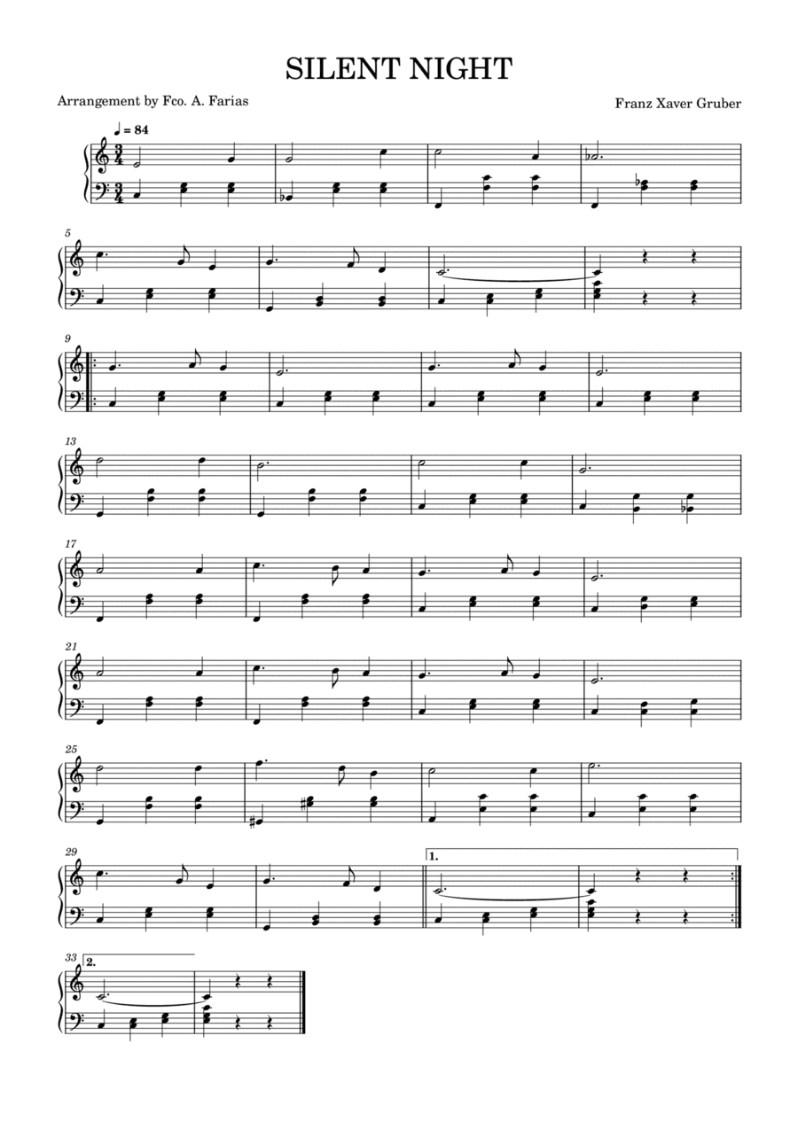 Silent Night (arr. Farias, Francisco Alves)