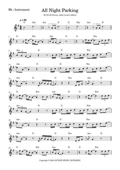 All Night Parking (with Erroll Garner) Interlude (arr. Fabio Eduardo de Oliveira)