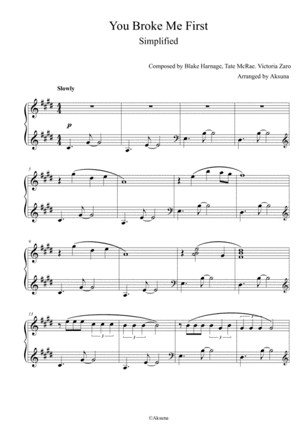 You Broke Me First (arr. Aksuna)