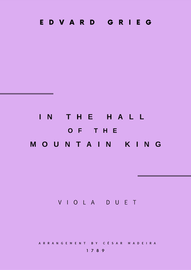 In The Hall Of The Mountain King - Viola Duet (Full Score and Parts) (arr. César Madeira)
