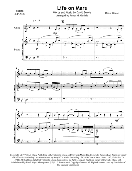 Life On Mars (arr. James M. Guthrie)