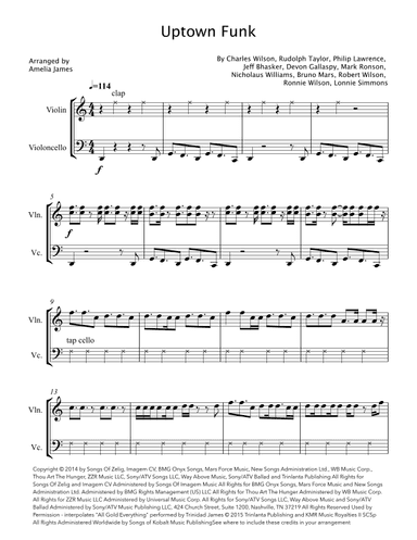 Uptown Funk (arr. Amelia James)