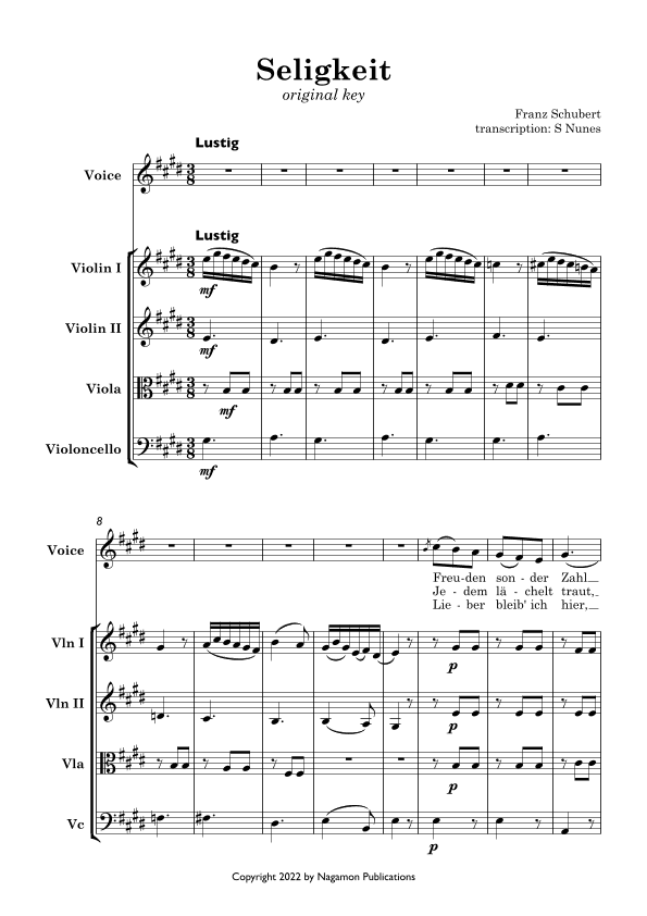 Seligkeit (arr. Steven Nunes)