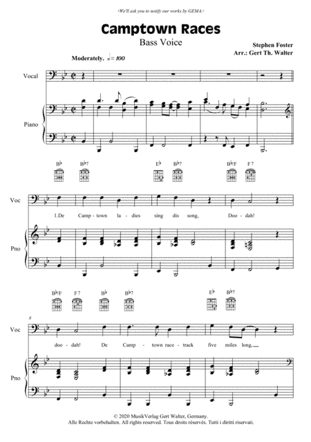 Camptown Races (arr. Gert Th. Walter)