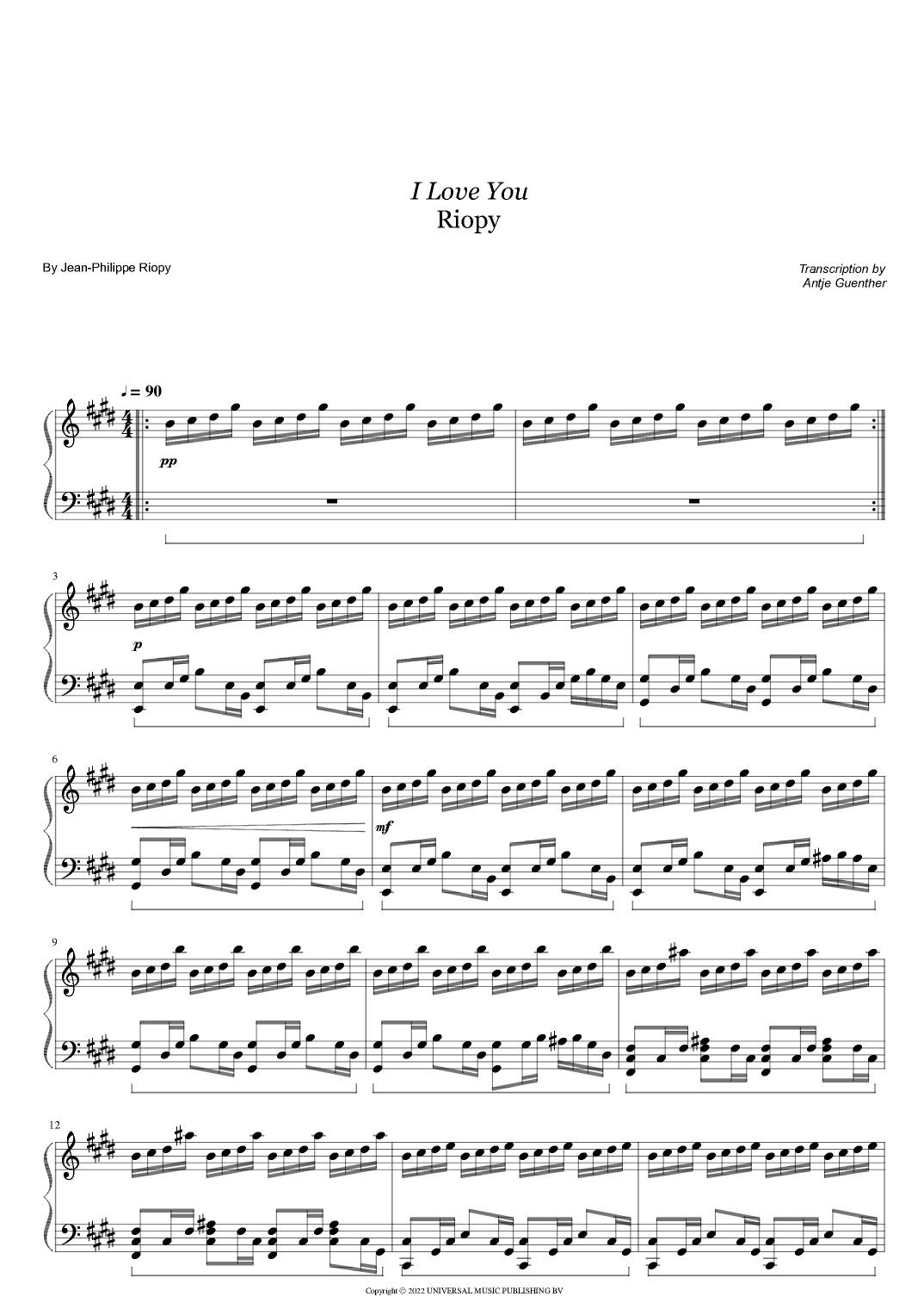 I Love You (arr. Antje Günther)