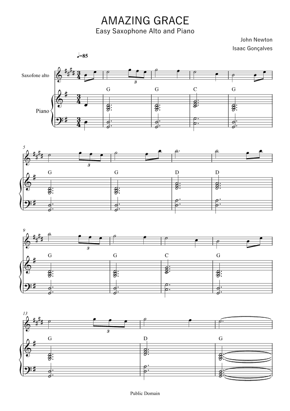 Amazing Grace (arr. Isaac Gonçalves)