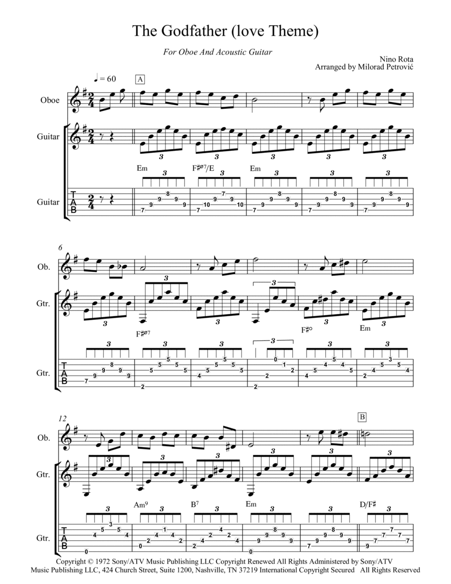 The Godfather (love Theme) (arr. Milorad Petrović)