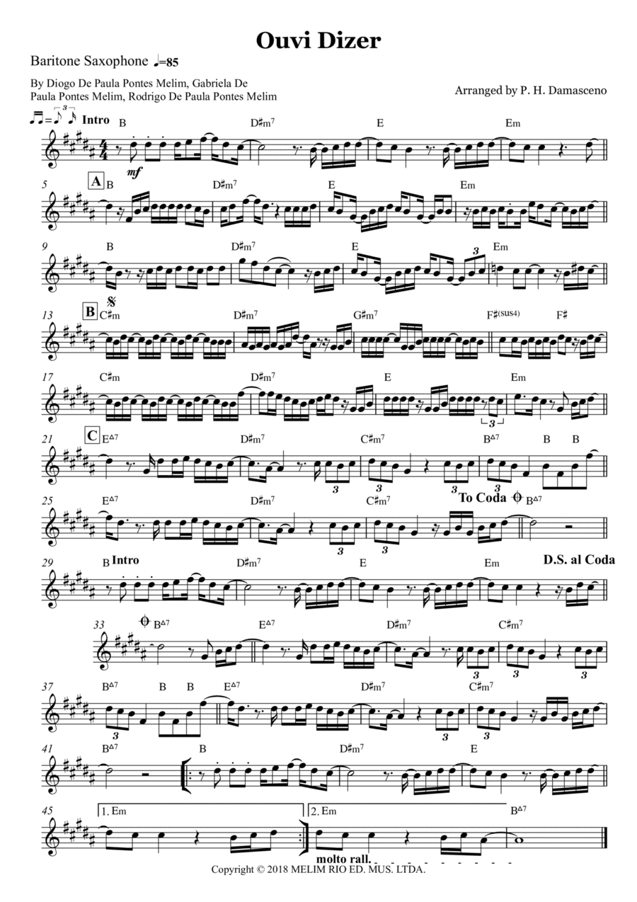 Ouvi Dizer (arr. P.H. Damasceno)