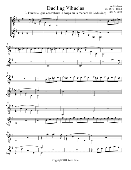 Duelling Vihuelas 3 (Guitar Duo) (arr. Kevin Love)