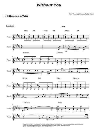 Without You (arr. Cleber Correia)