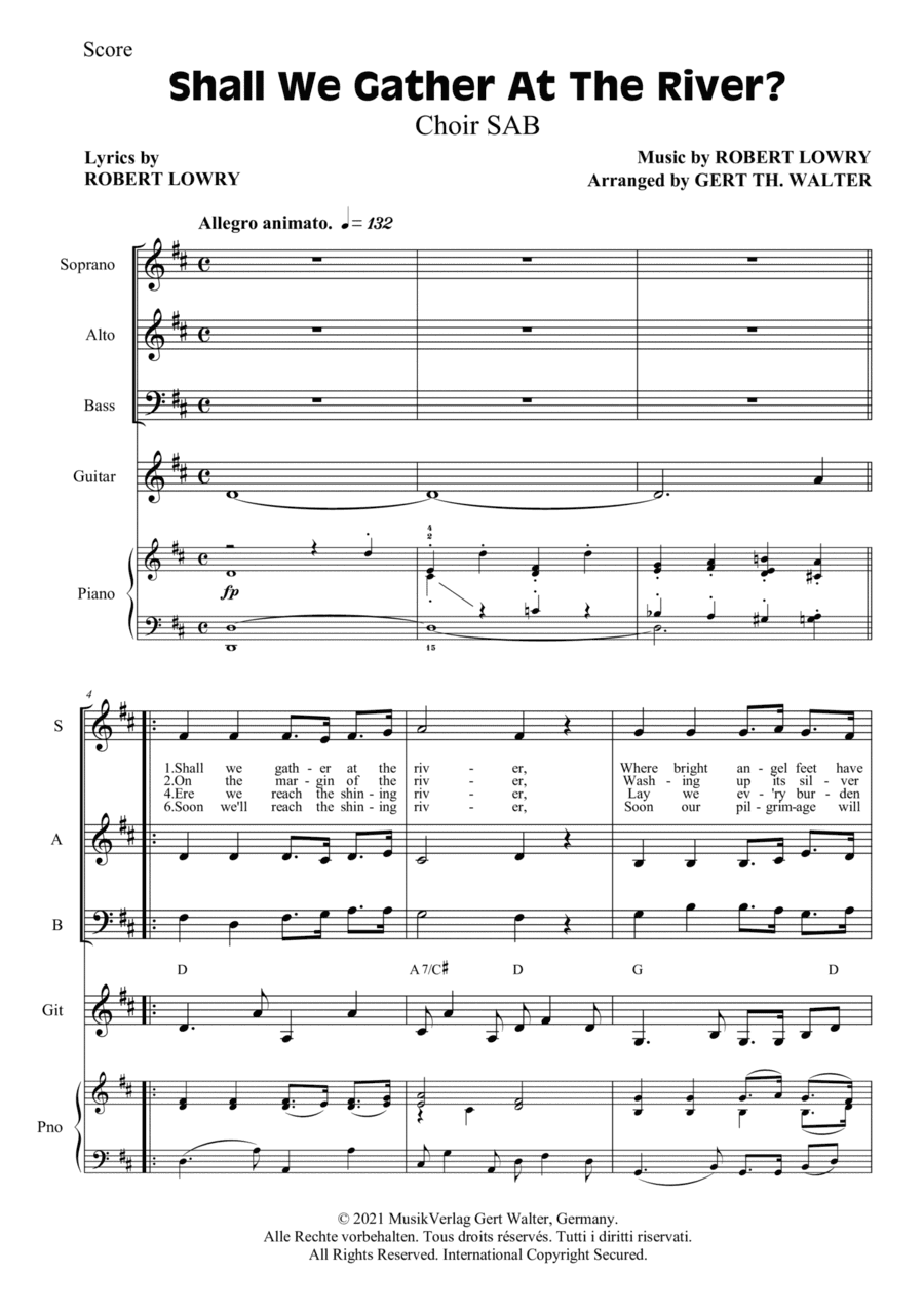 Shall We Gather At The River (arr. Gert Th. Walter)