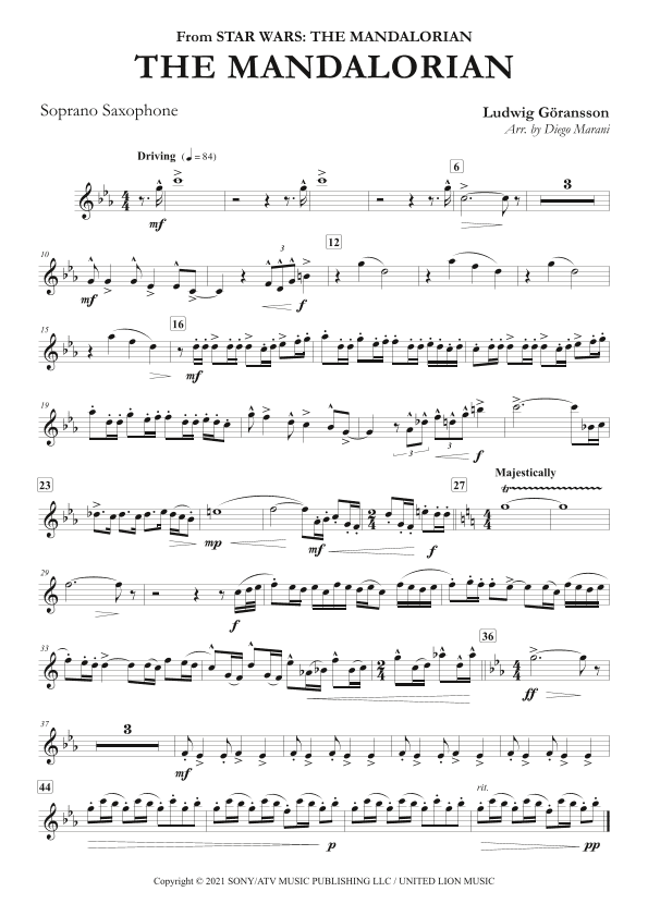 Theme From The Mandalorian (arr. Diego Marani)