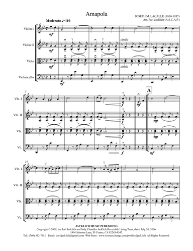 Amapola (arr. Joel Jacklich (ASCAP))