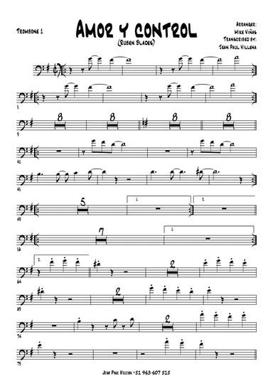 Amor Y Control (arr. Valentina Ruiz)