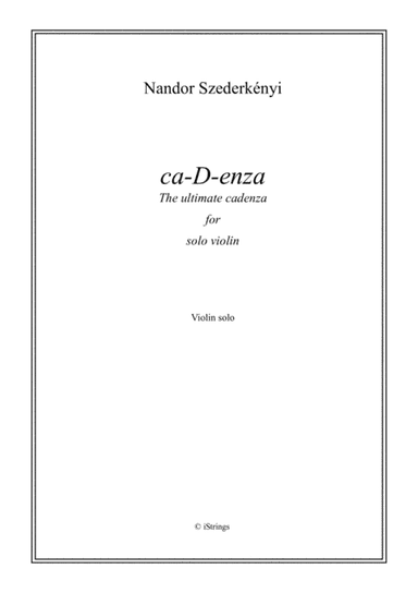ca-D-enza for solo violin