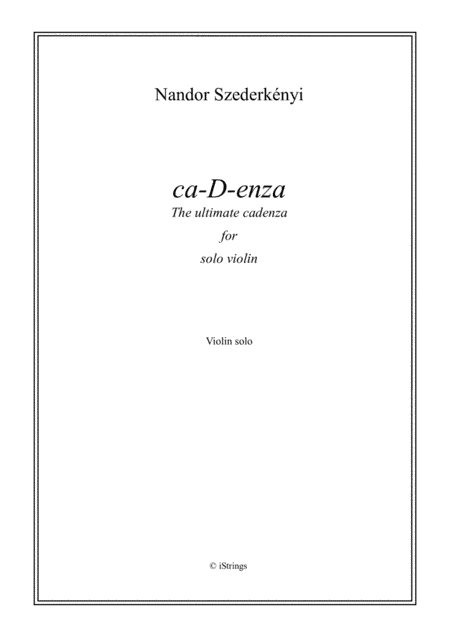ca-D-enza for solo violin