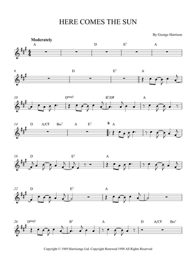 Here Comes The Sun (arr. Alex Nunes Rodrigues)