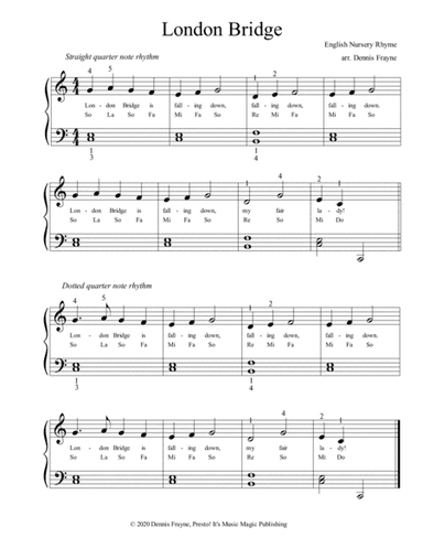London Bridge (standard notation) (arr. Presto! It's Music Magic Publishing)