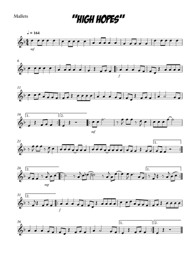 High Hopes (arr. SongBird Music)
