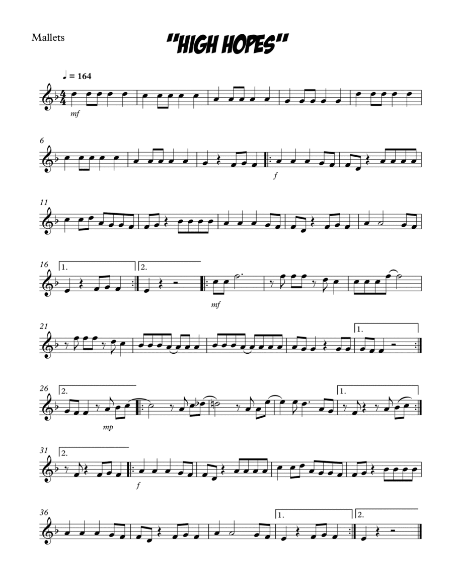 High Hopes (arr. SongBird Music)