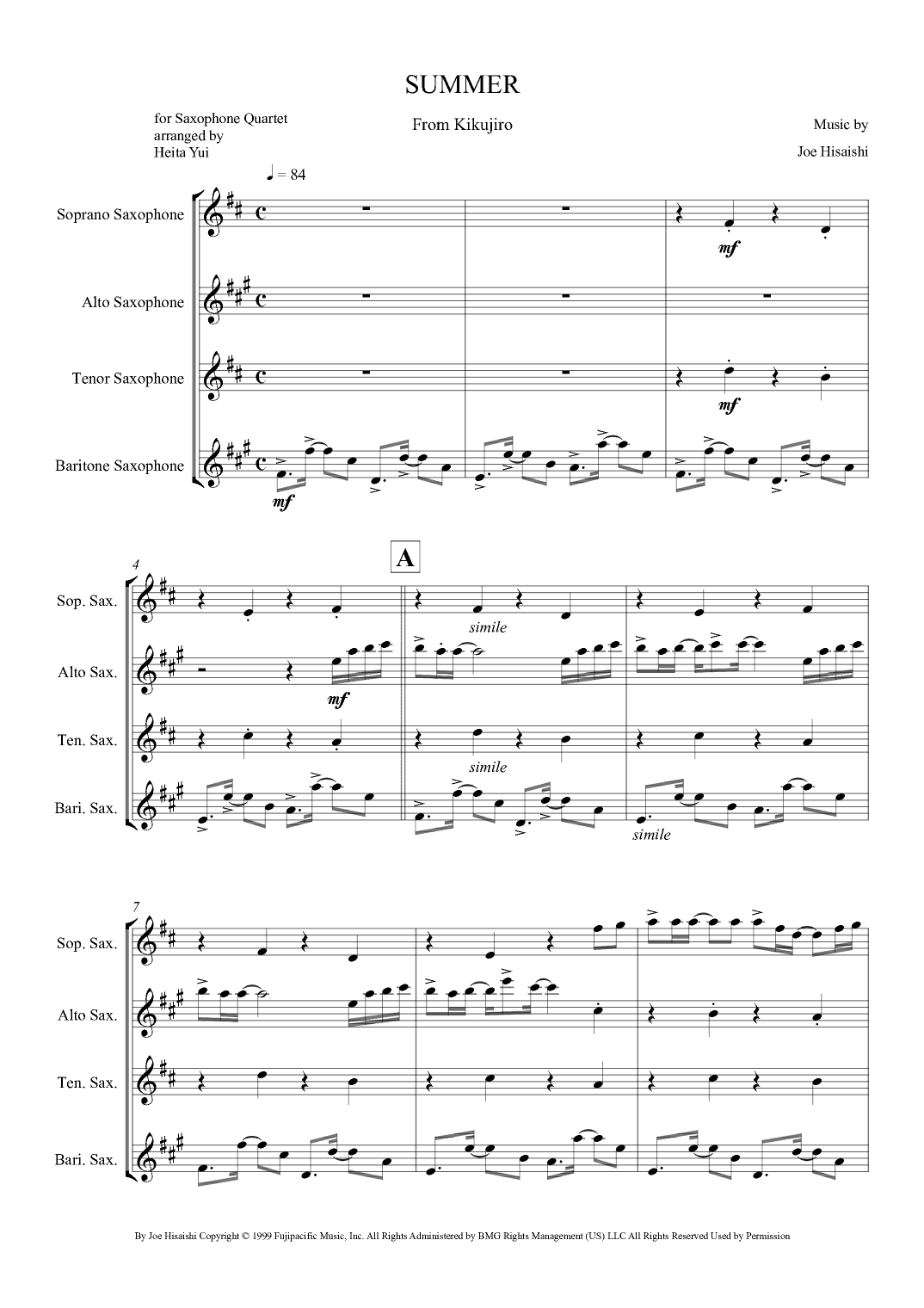 Summer (arr. Heita Yui)