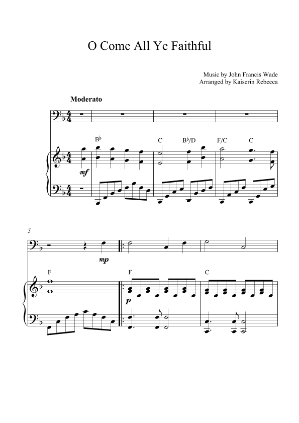 O Come All Ye Faithful (arr. Kaiserin Rebecca)