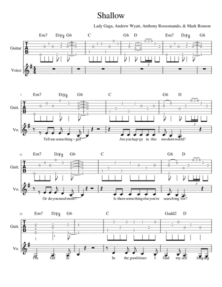 Shallow (arr. Big Bill Durham)