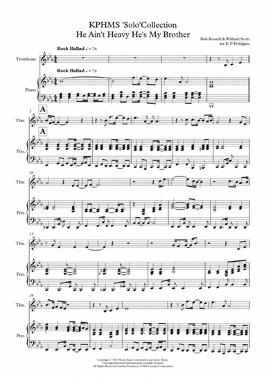 He Ain't Heavy, He's My Brother (arr. Kevin P Holdgate)