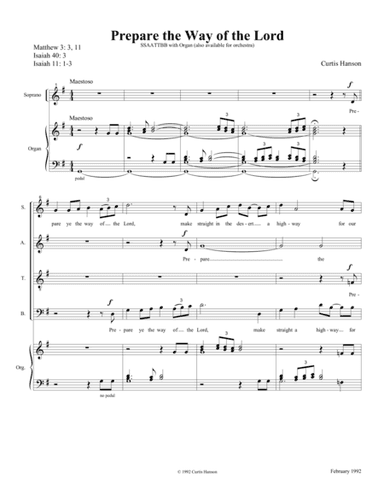Prepare the Way of the Lord (SATB divisi)