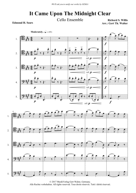 It Came Upon The Midnight Clear (arr. Gert Th. Walter)