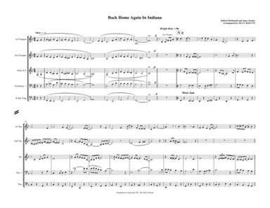 Back Home Again In Indiana (arr. Dean Mounts)