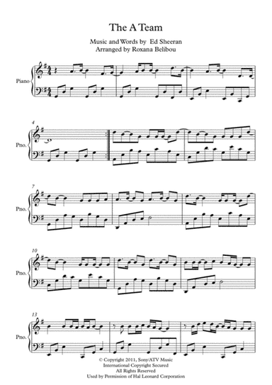 The A Team (arr. Roxana Belibou)