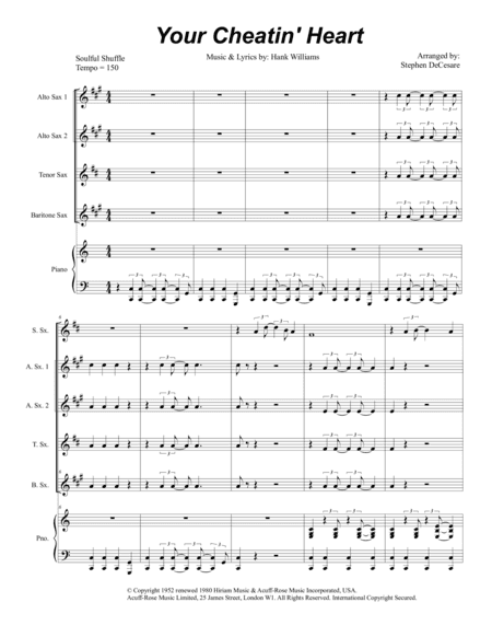 Your Cheatin' Heart (arr. Stephen DeCesare)